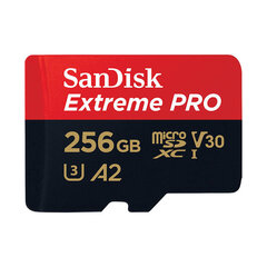 Sandisk Extreme Pro microSDXC 256GB 200/140 MB/s UHS-I U3 (SDSQXCD-256G-GN6MA) цена и информация | Карты памяти для телефонов | pigu.lt