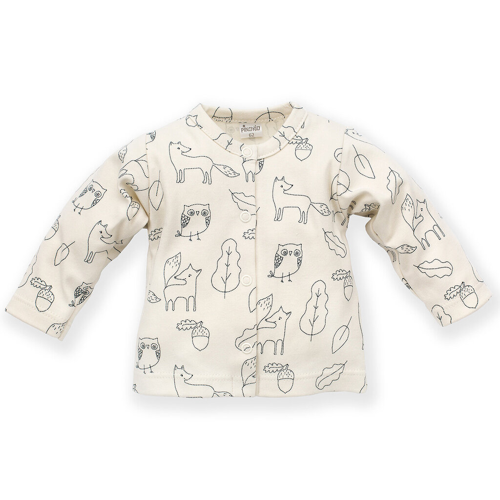 Megztukas kūdikiams Pinokio, baltas цена и информация | Megztiniai, bluzonai, švarkai kūdikiams | pigu.lt
