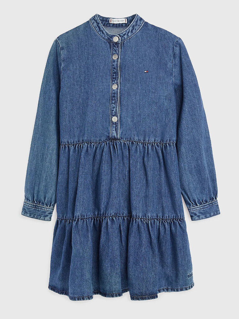 Džinsinė suknelė mergaitėms Tommy Hilfiger, mėlyna kaina ir informacija | Suknelės mergaitėms | pigu.lt