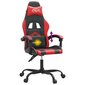 Pasukama žaidimų kėdė su pakoja, juoda ir raudona, dirbtinė oda kaina ir informacija | Biuro kėdės | pigu.lt