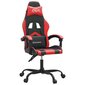 Pasukama žaidimų kėdė su pakoja, juoda ir raudona, dirbtinė oda kaina ir informacija | Biuro kėdės | pigu.lt