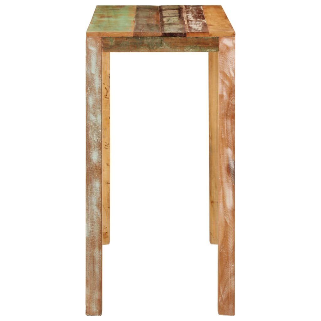 Baro stalas vidaXL, Perdirbtos medienos masyvas, 112x55x108cm, įvairių spalvų цена и информация | Virtuvės ir valgomojo stalai, staliukai | pigu.lt