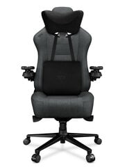 Kompiuterio kėdė Yumisu 2049, kompiuterinių žaidimų žaidėjams, medžiaginis apmušalas, pilkai juodas spalvos kaina ir informacija | Biuro kėdės | pigu.lt
