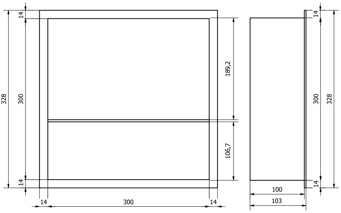 Mexen X-Wall-R įleidžiama sieninė lentyna 2l, 30x30 cm, Inox kaina ir informacija | Vonios kambario aksesuarai | pigu.lt