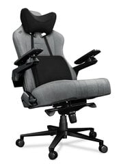 Kompiuterio kėdė Yumisu 2049 Cloud Black, kompiuterinių žaidimų žaidėjams, medžiaginis apmušalas, šviesiai pilkai juodas spalvos kaina ir informacija | Biuro kėdės | pigu.lt