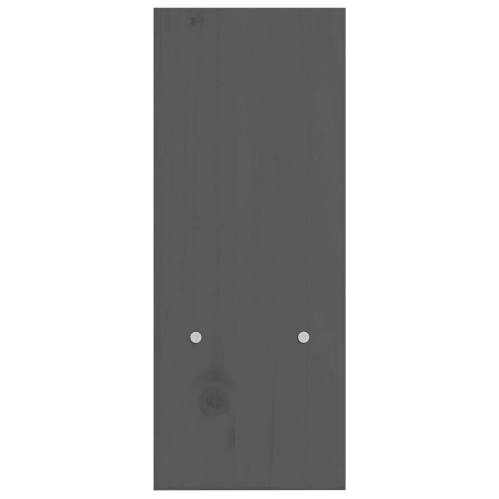 Monitoriaus stovas vidaXL, Pušies medienos masyvas, (39–72)x17x43cm, pilka kaina ir informacija | Monitorių laikikliai | pigu.lt