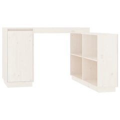 Rašomasis stalas vidaXL, Pušies medienos masyvas, 110x50x75cm, balta kaina ir informacija | Kompiuteriniai, rašomieji stalai | pigu.lt