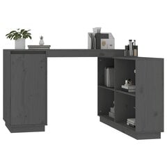 Rašomasis stalas vidaXL, Pušies medienos masyvas, 110x50x75cm, pilka kaina ir informacija | Kompiuteriniai, rašomieji stalai | pigu.lt