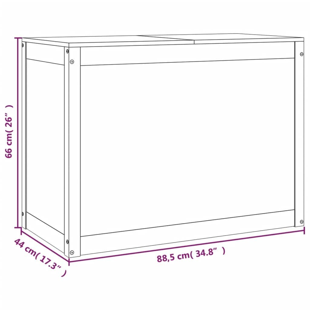 VidaXL skalbinių dėžė, 88,5x44x66 cm kaina ir informacija | Vonios kambario aksesuarai | pigu.lt