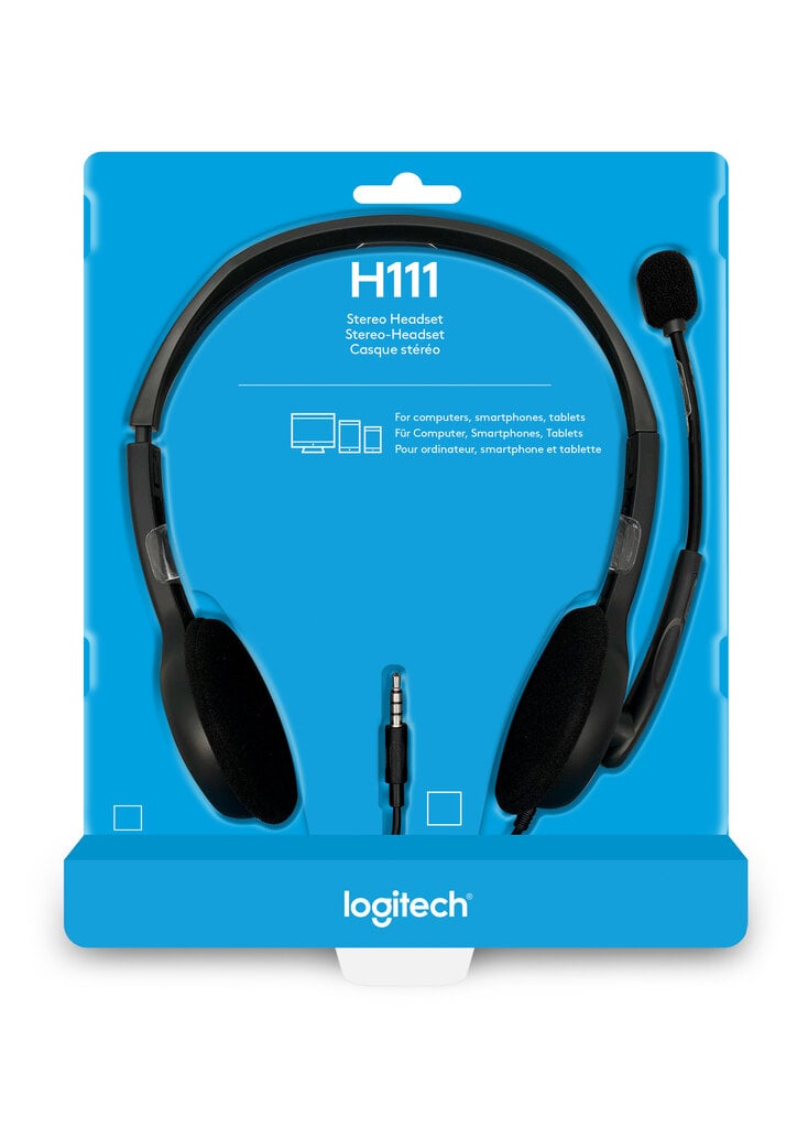 Logitech H111 Headset цена и информация | Ausinės | pigu.lt