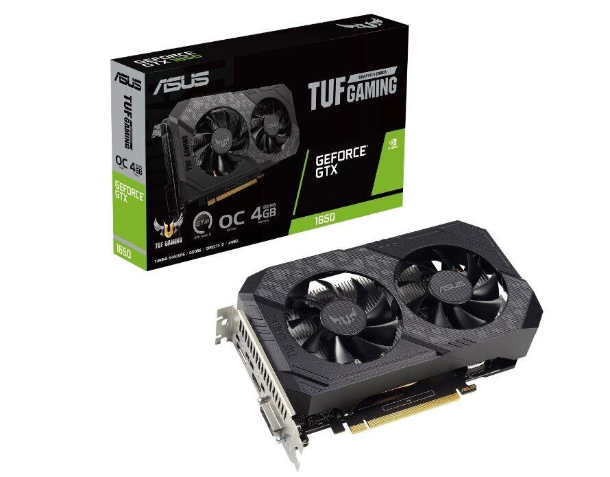 Asus TUF Gaming GeForce GTX 1650 V2 OC Edition 4GB GDDR6 (GTX1650-O4GD6-P-V2-GAMING) kaina ir informacija | Vaizdo plokštės (GPU) | pigu.lt