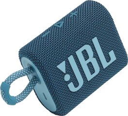 JBL wireless speaker Go 3 BT, blue цена и информация | Аудиоколонки | pigu.lt