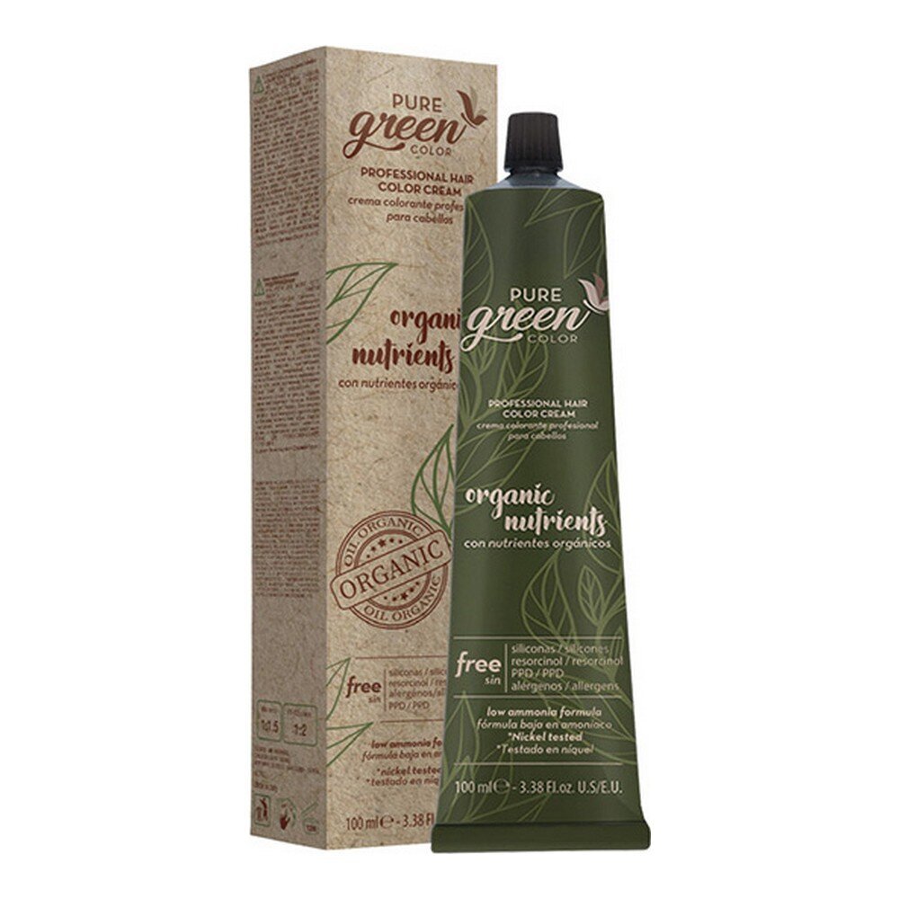 Spalvą suteikiantis plaukų kremas Pure Green, 100 ml, Nº 4.011 kaina ir informacija | Plaukų dažai | pigu.lt