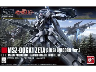 Конструктор Bandai Hguc MSZ-006A1 Zeta plus Unicorn Ver., 1/144, 60402 цена и информация | Конструкторы и кубики | pigu.lt