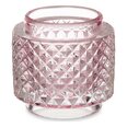 Žvakidė Rožinė stiklas 7,5 x 7,5 x 7,5 cm