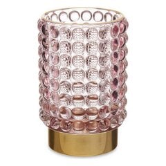 Подсвечник, розовый, позолоченный, стекло (8,5 x 12,5 x 8,5 cм) цена и информация | Подсвечники, свечи | pigu.lt