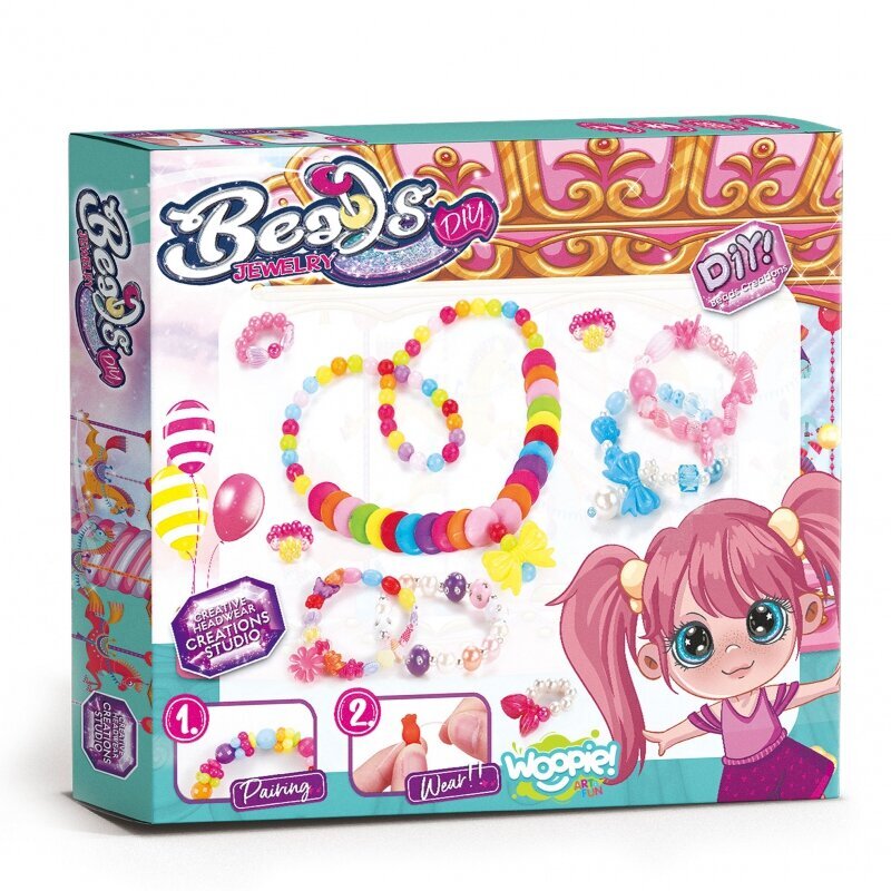 Rinkinys papuošalams gaminti Woopie цена и информация | Žaislai mergaitėms | pigu.lt