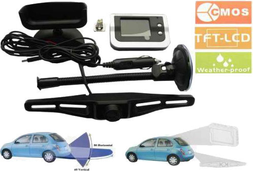 Galinio vaizdo kamera su LCD ekranu kaina ir informacija | Parkavimo sistemos | pigu.lt
