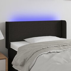 Galvūgalis su led, juodas, 83x16x78/88cm kaina ir informacija | Lovos | pigu.lt