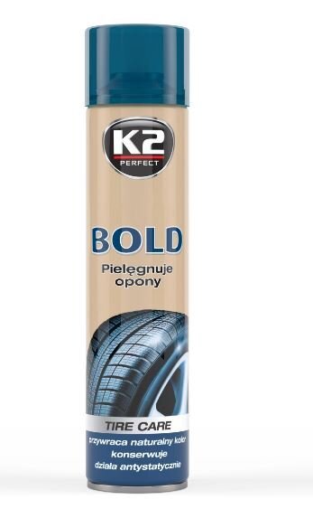 Aerozolinis padangų blizgiklis K2 Bold, 600 ml kaina ir informacija | Autochemija | pigu.lt