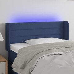 Изголовье со светодиодом, синее, 83x16x78/88 см цена и информация | Кровати | pigu.lt