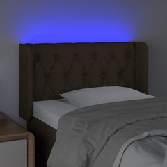 Изголовье со светодиодом, светло-серое, 103x16x78/88 см, бархат цена и информация | Кровати | pigu.lt