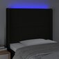 Galvūgalis su led, juodas, 93x16x118/128cm kaina ir informacija | Lovos | pigu.lt