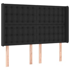 Galvūgalis su led, juodas, 147x16x118/128 cm kaina ir informacija | Lovos | pigu.lt