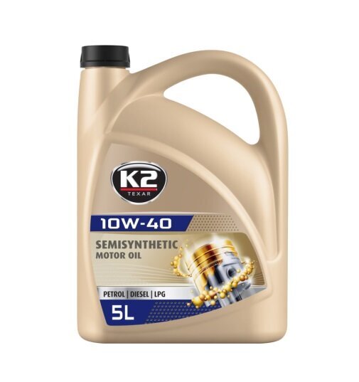 K2 Semisynthetic 10W-40 pusiau sintetinė universali alyva, 5 L kaina ir informacija | Variklinės alyvos | pigu.lt
