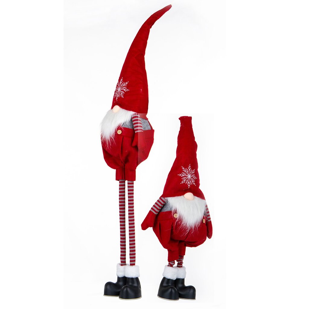 Nykštukas su languota kepure ir teleskopinėmis kojomis 86-105 cm kaina ir informacija | Kalėdinės dekoracijos | pigu.lt