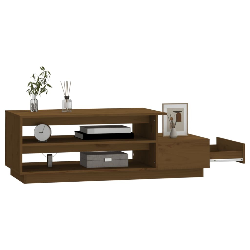 Kavos staliukas, medaus rudas, 120x50x40,5cm kaina ir informacija | Kavos staliukai | pigu.lt