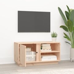 Televizoriaus spintelė vidaXL, Pušies medienos masyvas, 80x35x40,5cm, ruda цена и информация | Тумбы под телевизор | pigu.lt