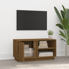 Televizoriaus spintelė vidaXL, Pušies masyvas, 80x35x40,5cm, medaus ruda kaina ir informacija | TV staliukai | pigu.lt