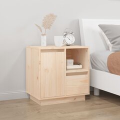 Naktinės spintelės vidaXL, Pušies medienos masyvas, 2vnt., 50x34x50cm, ruda kaina ir informacija | Spintelės prie lovos | pigu.lt