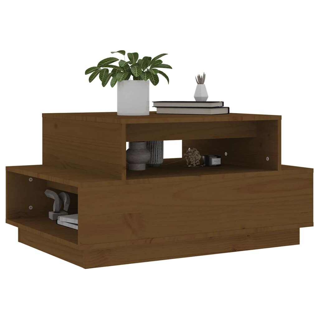 Kavos staliukas, medaus rudas, 80x55x40,5cm kaina ir informacija | Kavos staliukai | pigu.lt