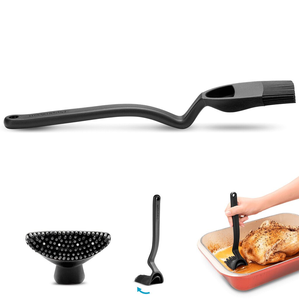 Dreamfarm kulinarinis šepetėlis Brizzle, juodas kaina ir informacija | Virtuvės įrankiai | pigu.lt