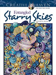 Creative Haven Entangled Starry Skies Coloring Book kaina ir informacija | Knygos mažiesiems | pigu.lt