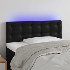 Galvūgalis su led, juodas, 90x5x78/88cm цена и информация | Кровати | pigu.lt