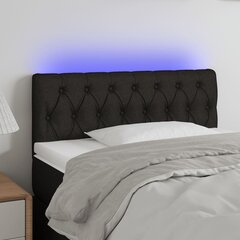 Galvūgalis su led, juodas, 90x7x78/88cm kaina ir informacija | Lovos | pigu.lt