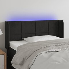 Изголовье со светодиодом, черное, 103x16x78/88 см цена и информация | Кровати | pigu.lt