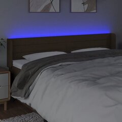 Galvūgalis su led, tamsiai rudos spalvos, 183x16x78/88cm kaina ir informacija | Lovos | pigu.lt