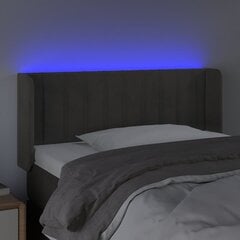 Изголовье со светодиодной подсветкой, темно-серое, 93x16x78/88 см цена и информация | Кровати | pigu.lt