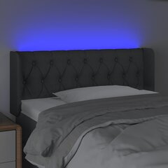 Galvūgalis su led, tamsiai pilkas, 93x16x78/88cm kaina ir informacija | Lovos | pigu.lt