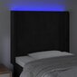 Galvūgalis su led, juodas, 103x16x118/128cm kaina ir informacija | Lovos | pigu.lt