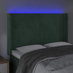 Изголовье со светодиодом, 147x16x118/128 см, зеленое цена и информация | Кровати | pigu.lt