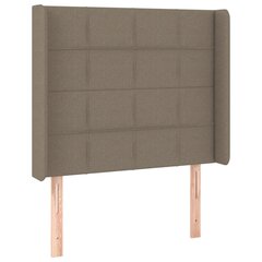 Galvūgalis su LED vidaXL, Audinys, 93x16x118/128cm, taupe spalva цена и информация | Кровати | pigu.lt