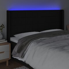 Изголовье со светодиодом, черное, 203x16x118/128 см цена и информация | Кровати | pigu.lt