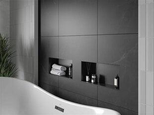 Mexen X-Wall-NR įleidžiama sieninė lentyna, 45x20 cm, Black цена и информация | Набор акскссуаров для ванной | pigu.lt