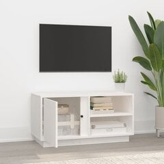 Televizoriaus spintelė vidaXL, Pušies masyvas, 80x35x40,5cm, balta kaina ir informacija | TV staliukai | pigu.lt