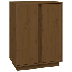 Šoninė spintelė vidaXL, Pušies medienos masyvas, 60x35x80cm, medaus ruda цена и информация | Шкафчики в гостиную | pigu.lt